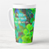 Let op je mond latte Mok (Linkerhoek)