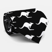 Let op: Kangaroo Black en White Stropdas (Opgerold)