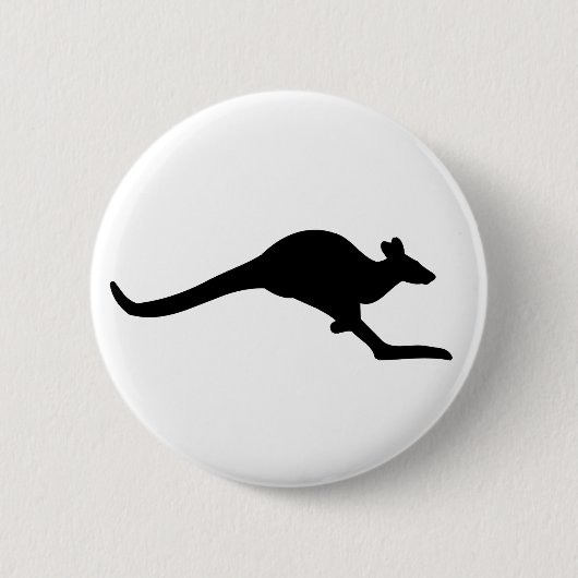 Let op Kangaroo Ronde Button 5,7 Cm (Voorkant)