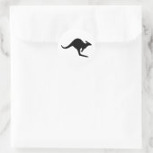 Let op Kangaroo Ronde Sticker (Tas)