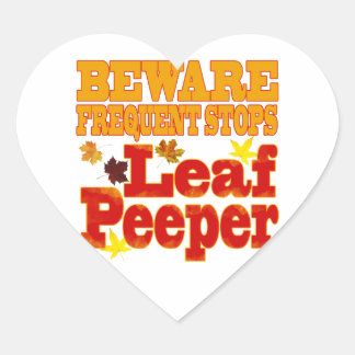 Let op Leaf Peeper Hart Sticker