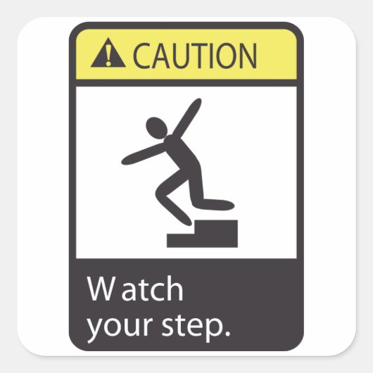 Let op: let op uw stap Stickers (Voorkant)