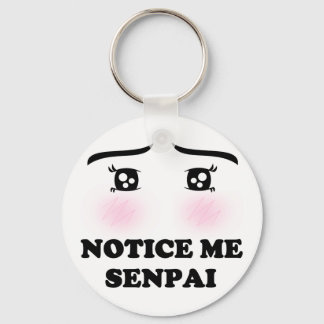 Let op me Senpai Blushing Anime Girl Kawaii Suki Sleutelhanger