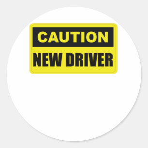 Let op nieuwe driver - Lady Driver - Student Drive Ronde Sticker