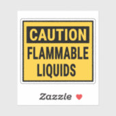 Let op ontvlambare vloeistoffen sticker (Vel)