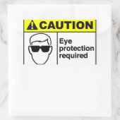 LET OP Oogbescherming Rechthoekige Sticker (Tas)