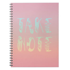 "Let op" Pastel Pink Rainbow Notitieboek