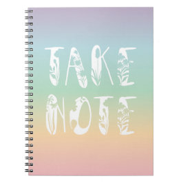 "Let op" Pastel Rainbow Notitieboek