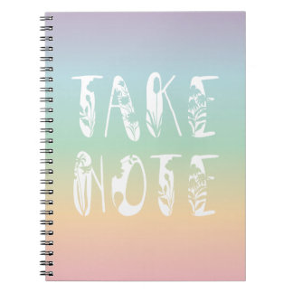 "Let op" Pastel Rainbow Notitieboek