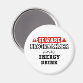 Let op: Programmeur aangedreven door energie-Drink Magneet (Voorkant / Achterkant)