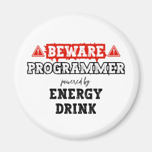 Let op: Programmeur aangedreven door energie-Drink Magneet