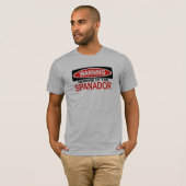 Let op Spanador T-shirt (Voorkant volledig)