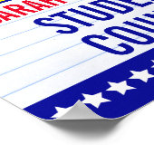 Let op: Stem" Verkiezingen studentenraad Poster (Hoek)