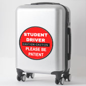 Let op Stuurprogrammabord voor leerlingen (een oge Sticker (Koffer)