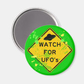 LET OP UFO'S MAGNEET (Voorkant / Achterkant)