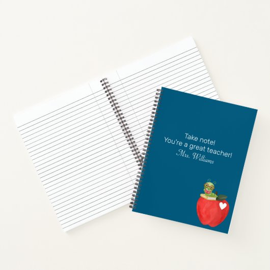 Let op Uw grote leraar, Leraar Waardering Notitieboek (Binnen)