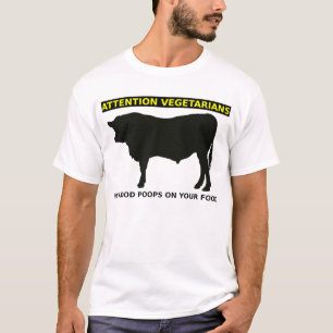 Let op Vegetariërs Grappig Vleesliefhebbers Shirt