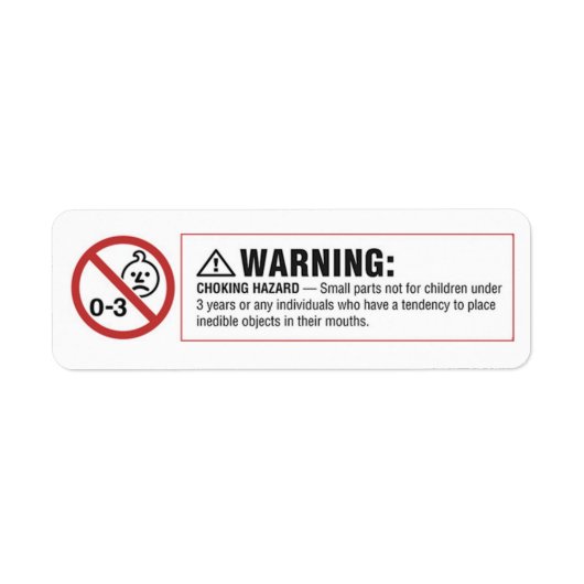 Let op: Verstikkende gevarenautomaat Sticker (Voorkant)