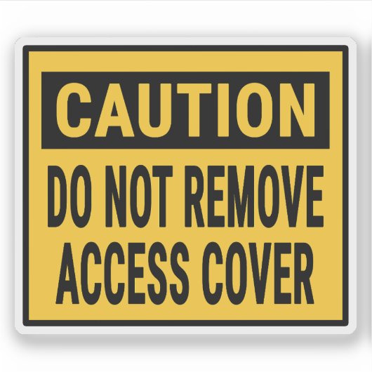 Let op: verwijder het Access Hoesje niet Sticker (Voorkant)