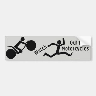 Let Op Voor Motorfietsen Bumpersticker