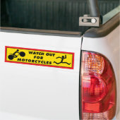 Let op voor motorfietsen bumpersticker (Op Truck)
