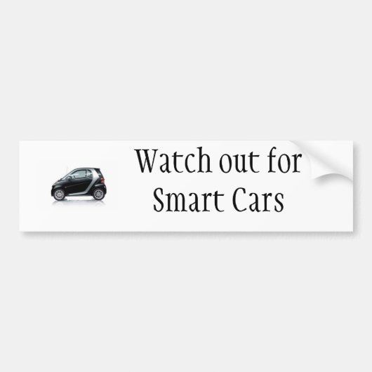 Let op voor Smart Cars Bumpersticker (Voorkant)