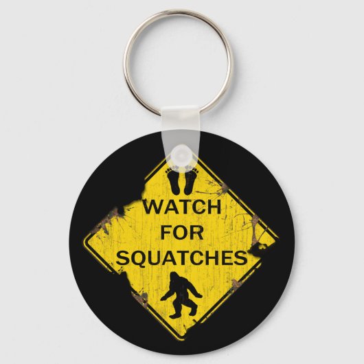 Let op voor Squatches Sleutelhanger (Voorkant)