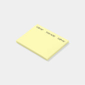 Let op Yellow Music Post-it Notes (Schuin)