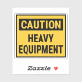 Let op zware apparatuur sticker (Vel)