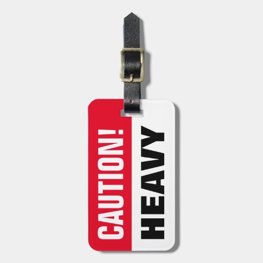 Let op zware koffer | Funny travel bagagelabel (Voorkant verticaal)
