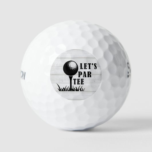 **LET PAR-T-SHIRT* GOLF BALLS GOLFBALLEN (Voorkant)