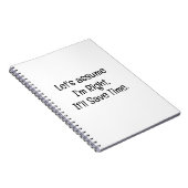 Let’s Assume I’m Right Notitieboek (Rechterzijde)