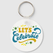 Let’s Celebrate | Festive Party Design Sleutelhanger (Voorkant)