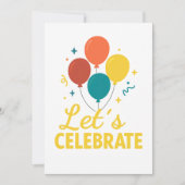 Let’s Celebrate Printable Party Invitation Design (Devant)
