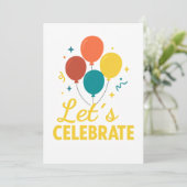 Let’s Celebrate Printable Party Invitation Design (Debout devant)