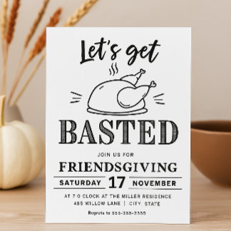 Let’s Get Basted Funny Friendsgiving  Kaart