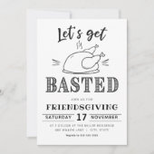 Let’s Get Basted Funny Friendsgiving  Kaart (Voorkant)