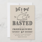 Let’s Get Basted Funny Friendsgiving  Kaart (Voorkant)