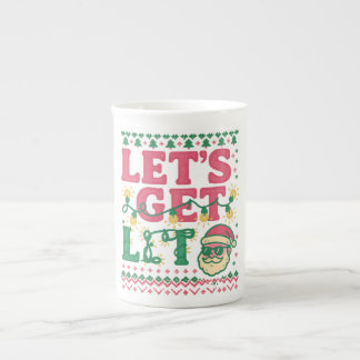 Let’s Get Lit Christmas Shirt • Funny Ugly Sweater Porselein Kop