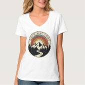 Let’s Get Lost Retro Mountain Adventure Outdoor T-shirt (Voorkant)