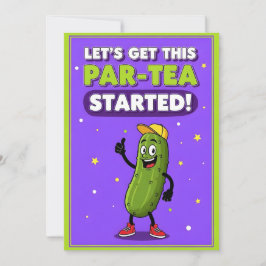 Let’s Get This Par-Tea funny pickle pun gift Bedankkaart
