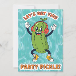 Let’s Get This Party Pickle funny veggie lover Bedankkaart