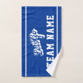 Let’s Go Personalized Team Rally Blue and White (Serviette à main)