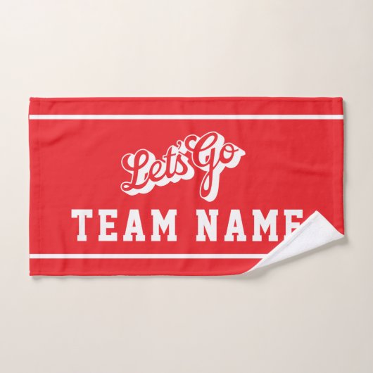 Let’s Go Personalized Team Red Blue and White (Serviette à main)