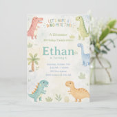Let’s Have A Dino-Mite Time Invitation Editable (Debout devant)