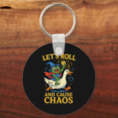 Let’s Roll And Cause Chaos Frog Wizard Goose Rpg A Sleutelhanger (Voorkant)