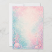 Let’s Shell-ebrate Mermaid Invitation Editable Kaart (Achterkant)