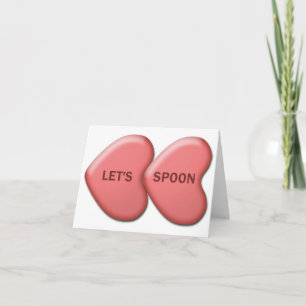 "Let s Spoon"-Valentijn Feestdagen Kaart