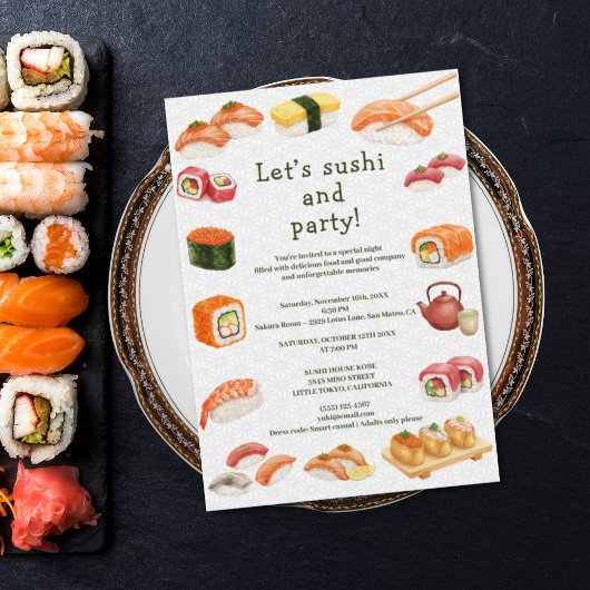 Let’s sushi and party! kaart