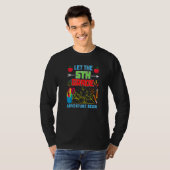 Let The 5th Grade Adventure Begin Fourth Grade Tea T-shirt (Voorkant volledig)